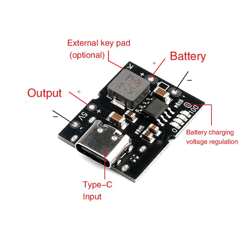 Type-C USB 5V 2A Boost Convert - огляд і ціна Li Ion Charger Module