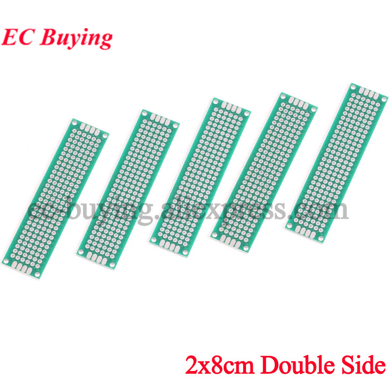 5pcs 2x8cm Double Side Prototy - огляд і ціна Pcb Prototyping Board