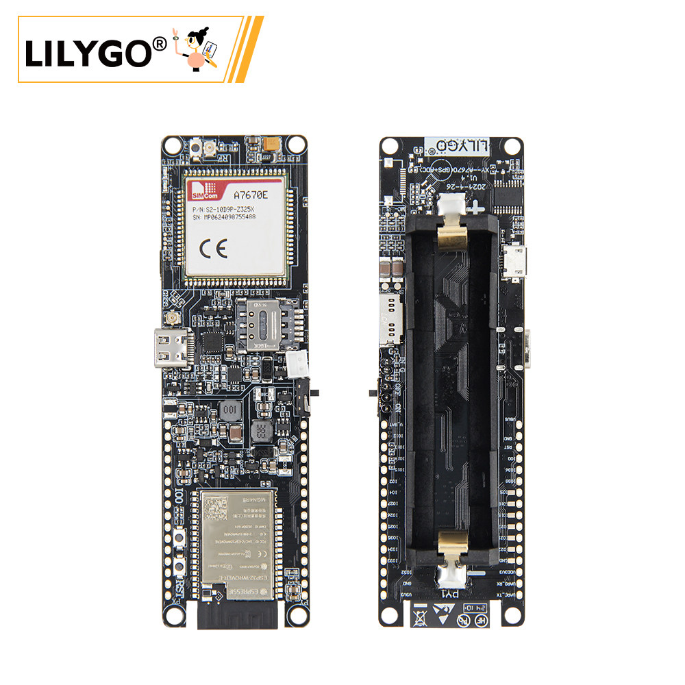LILYGO T-A7670E ESP32 Module,  - огляд і ціна Esp32 Battery Holder Lipo
