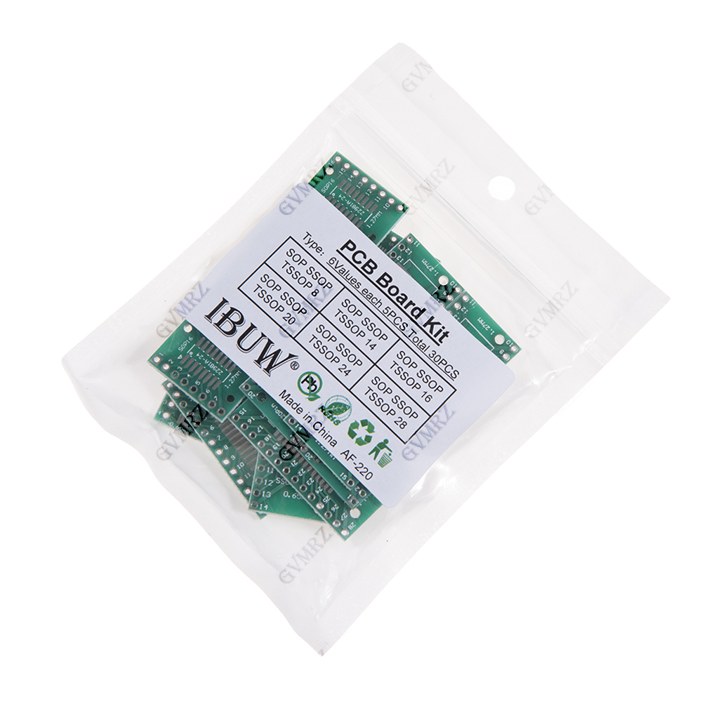 30PCS 6Values SOP SSOP TSSOP P - огляд і ціна Pcb Prototyping Board