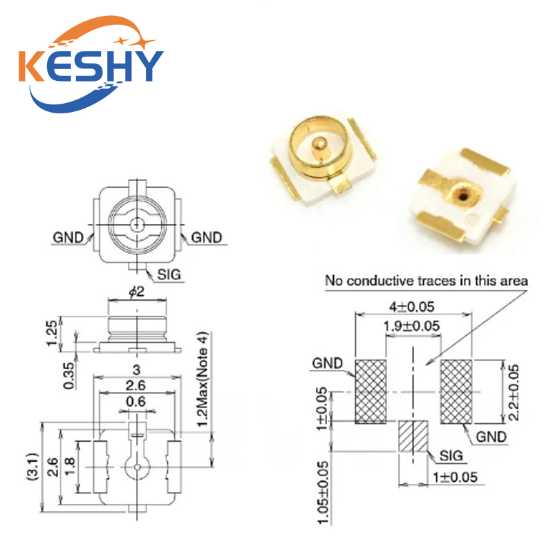 10PCS U.FL-R-SMT U.FL IPEX / I - огляд і ціна Ipex Connector